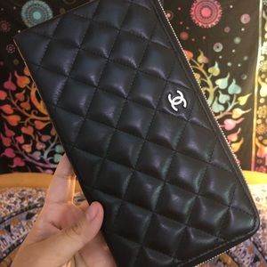 ❤️ CHANEL QUILTED LAMBSKIN LONG WALLET ❤️